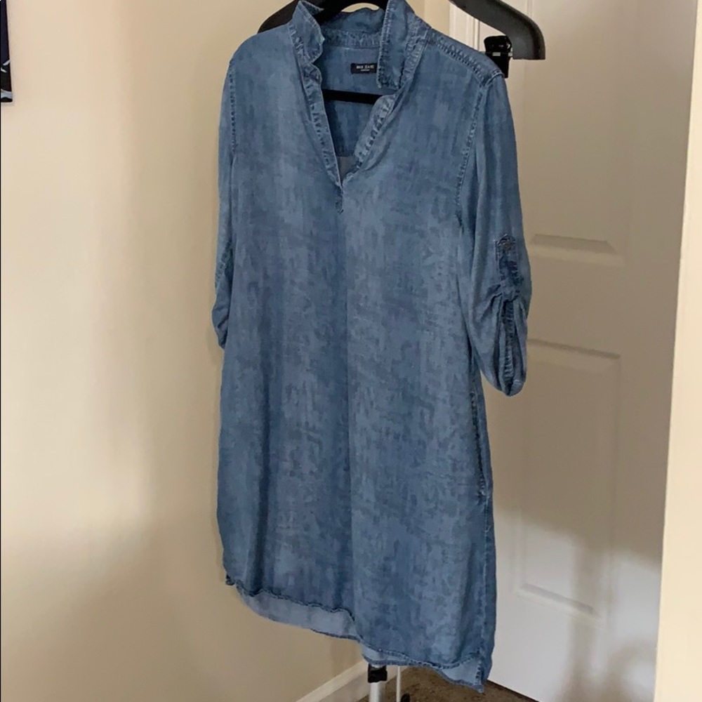 Light denim romper dress